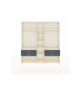 Arges Dolap 11 Raflı 4 Çekmeceli 2 Askılı 220x30x243 Aytaşı-Aytaşı/Antrasit