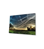 Gün Batımı Manzara Gökyüzü Cam Tablo 4mm Dayanıklı Temperli Cam Sunset Landscape Sky Glass Wall Art (Çok Renkli)