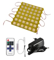 20 Adet 12 Volt 6 Watt 6 Lensli Amber 3030 SMD Led Modül 12A Tek Renk RF Dimmer 3A Priz Tipi Adaptör