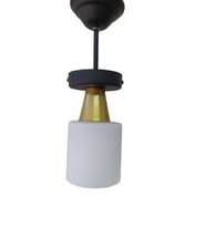 RİOLİGHT RETRO RUSTİK OPAL CAMLI TEKLİ SARKIT AVİZE (Siyah)