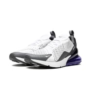 NİKE AİR MAX 270  BEYAZ GRİ MOR  SNEAKER AYAKKABI(DAR KALIPTIR BİR NUMARA BÜYÜK SİPARİŞ VERİNİZ) (Üç Renkli Gri)