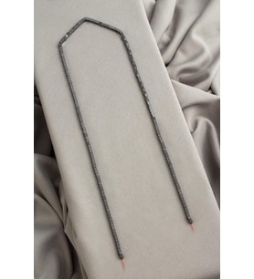 Hematit Doğal Taş Mat Gri Küp Kesim 2x2mm Dizi [AA]