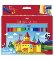 Faber Castell Jumbo Keçeli Kalem 12 Renk Superwasable