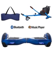Citymate Elektrikli Kaykay Hoverboard Akıllı Denge 6.5 Inch + HoverKart + Çanta EXTREM PAKET82 Mavi