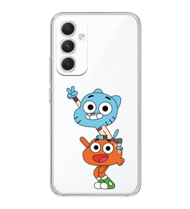 Samsung Galaxy A54 Uyumlu Gumball & Darwin Tasarımlı Şeffaf Telefon Kılıfı