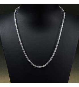 2 mm Su Yolu Yuvarlak Gümüş Kolye 522