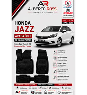 HONDA JAZZ 2020 - 2026 Araca Özel Kauçuk 3D Profesyonel Oto Paspası
