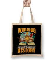 Funny Warning May Start Talking About History Bez Çanta Uzun Saplı
