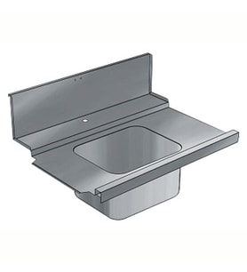 Electrolux Professional Bulaşık Giriş Tezgahı, Ayaksız, Bulaşık Kabul Tezgahı İle Giyotin Bulaşık Makinesi Arası İçin, Tek Evyeli (500x400 Mm), 300 Mm Sırt, Soldan Sağa - 1050 Mm BHHPIB10L