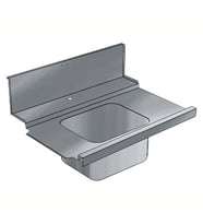 Electrolux Professional Bulaşık Giriş Tezgahı, Ayaksız, Bulaşık Kabul Tezgahı İle Giyotin Bulaşık Makinesi Arası İçin, Tek Evyeli (500x400 Mm), 300 Mm Sırt, Soldan Sağa - 1050 Mm BHHPIB10L