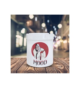 Beyaz Mood Küllük Cruella De Vil Cadı Baskılı Kül Tablası