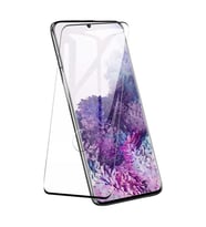 Samsung Galaxy S20 Ultra Uyumlu Zore Kavisli Full Yapışkanlı Cam Ekran Koruyucu (Siyah)