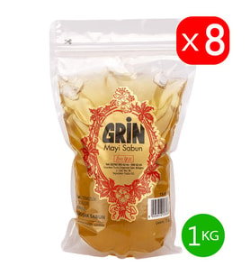 Ekolojik Jel Arap Sabunu, 8 Adet 1 Kg Ayçiçek Yağlı Macun Formunda Sabun (Toplam 8 Kg)