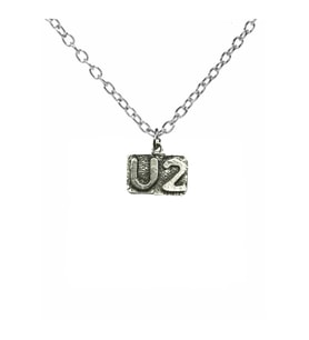U2 Logolu Zincirli Unisex Kolye – Efsane Rock Grubunun Sembolü (Gümüş)
