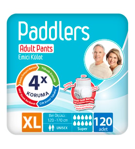 Paddlers Yetişkin Hasta Emici Külot Bez X-Large 120 Adet