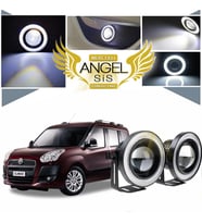 Fiat Doblo D3 Uyumlu, Universal Mercekli Led Angel Sis Farı, 76mm Beyaz Renk