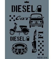Rich New Seri N-314 Stencil 35x25 cm