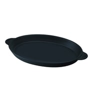 Lava Döküm Oval Fajita Tabağı Döküm Demir Yekpare Çift Kulplu Ölçü 18x24cm.