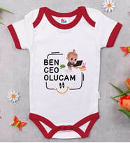BK Kids Ceo Olucam Tasarımlı Kırmızı Bebek Body Zıbın-2