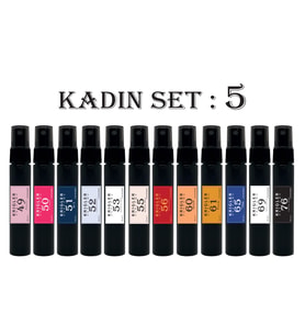 Set 5 / 12 Adet 30 ml Kadın Parfüm
