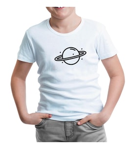 Saturn II Logo Beyaz Çocuk Tshirt