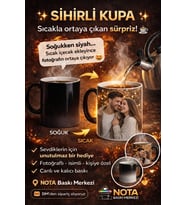 kişiye özel sihirli kupa bardak (Beyaz)