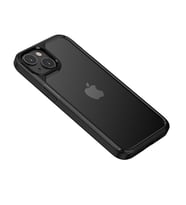 Apple iPhone 13 Kılıf Zore Roll Kenarları Renkli Şeffaf Kılıf (Siyah)