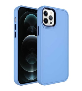 Coverzone Apple iPhone 11 ile uyumlu K?l?f Metal �er�eve Tasar?ml? Pastel Renkli iPhone 11 ile uyumlu Sert Ebullience Mavi