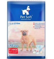 TİNEKE Petsoft Köpek Tuvalet Bez Kedi Tuvalet Bez Çiş Bezi X-LARGE 12 Adet