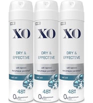 XO Deodorant 150ML Women-Kadın Dry & Effective (3 Lü Set)