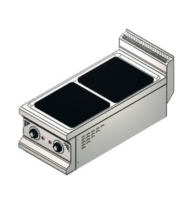 CSA Karacasan 900 Seri Set Üstü 40 cm 2 Gözlü Elektrikli Ocak
