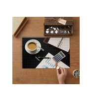Çalışma Masası - Kahve - İş - Proje Tasarımı 240 parça Ahşap Puzzle Ahşap Kutuda MP01625