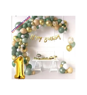 Lüks 1 Yaş Doğum Günü Balon Seti