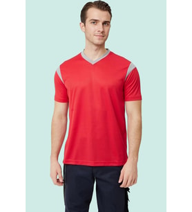 Erkek V Yaka Nefes Alan TShirt Allium Tişört Alabilir Esnek Şık İş Günlük İçin