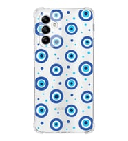 PrintiFy Samsung Galaxy M13 Uyumlu Nazar Boncuğu 1 Baskılı Şeffaf Köşe Korumalı Antişok Kılıf