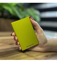Mekanizmalı Kartlık Rfid Korumalı Alüminyum Otomatik Mekanizmalı Kredi Kartlık Renkli Mat Zeytin Yeşili