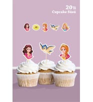 Prenses Teması Cupcake Süsü 20'li