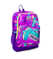 CORAL HIGH 23761 KIDS PEMBE MOR VOLEYBOL DESENLİ DÖRT BÖLMELİ SIRT ÇANTASI