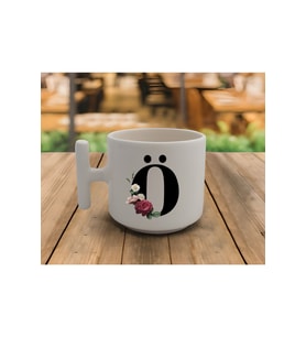 Latte & Espresso El Yapımı 'ö' Baş Harf Kupa T Kulp Kupa 200 Ml
