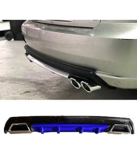 Hyundai Accent Admire Mavi Difüzör Çiftli Kare Egzoz Görünümlü D Tip Difizör 2003 - 2006