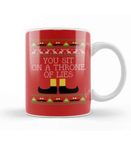 Throne Of Lies Elf Quote Christmas Knit Kupa Bardak Porselen