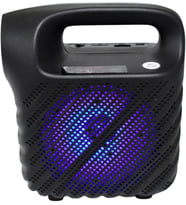 GTS1525 RGB Işıklı 4 inç Taşınabilir Bluetooth Hoparlör FM Radyo Parti Hoparlörü Acil Durum Feneri