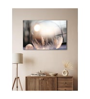 Kar Küresi Cam Tablo 4mm Dayanıklı Temperli Cam Snow globe Glass Wall Art (Çok Renkli)