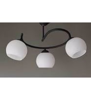 mylights  opal camlı  üçlü av,ze  spor  modern avize  (Siyah)