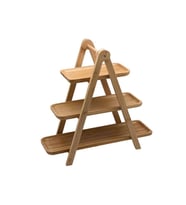 PORLAND BAMBU 3 KATLI SUNUM TABAĞI 385 MM