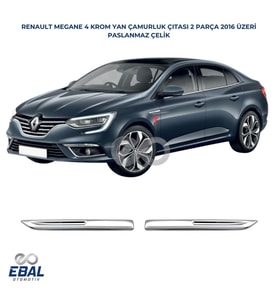 Renault Megane 4 Krom Yan Çamurluk 2 Parça 2016-2020 Model Arası Uyumlu P.Çelik (Gümüş)