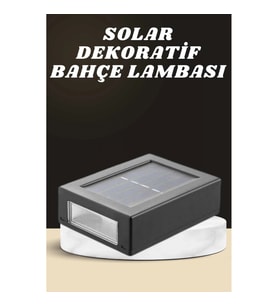 Mey İthalat® Dekoratif Duvar Lambası Solar Güneş Enerjili Bahçe Aydınlatması