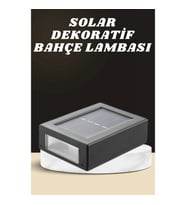 Mey İthalat® Dekoratif Duvar Lambası Solar Güneş Enerjili Bahçe Aydınlatması