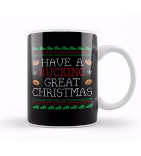 Rugby Have A Rucking Great Christmas Kupa Bardak Porselen