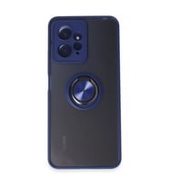 Xiaomi Redmi Note 12 4g Kılıf Montreal Yüzüklü Silikon Kapak - Lacivert